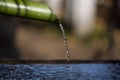 Bamboo fountain in japanese temple Royalty Free Stock Photo