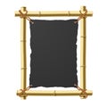 Bamboo frame with blank black paper