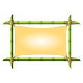 Bamboo frame with stretched canvas