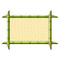 Bamboo frame with wicker pattern