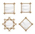 Bamboo frames set Royalty Free Stock Photo