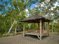 Bamboo gazebo as a resting place