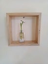 Bamboo hoki in wooden square