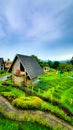 Bamboo house in Kampoeng Bamboe Royalty Free Stock Photo