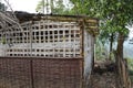 Bamboo house , storage for livestock