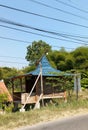 Bamboo houses, gazebos, traditional house exteriors, taken at close-up