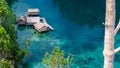 Bamboo Hut in Mangrove near Warikaf Homestay, Kabui Bay and Passage. Gam Island, West Papuan, Raja Ampat, Indonesia