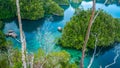 Bamboo Hut in Mangrove near Warikaf Homestay, Kabui Bay and Passage. Gam Island, West Papuan, Raja Ampat, Indonesia