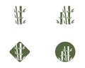 Bamboo icon logo template