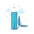 Flat Color Icon - Bamboo Royalty Free Stock Photo