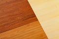 Bamboo laminate flooring samples Royalty Free Stock Photo