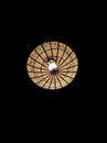 Bamboo lamp in the back blackground Royalty Free Stock Photo