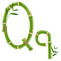 Bamboo letter Q