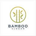 Bamboo logo design graphic template Royalty Free Stock Photo