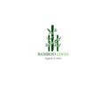 Bamboo logo template vector icon illustartion