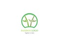 Bamboo logo template vector icon illustartion