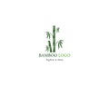 Bamboo logo template vector icon illustartion