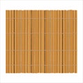 Bamboo mat background for making sushi. Top view. Realistic texture makisu or curtain. Vector illustration. Royalty Free Stock Photo