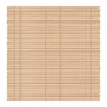 Bamboo mat background for making sushi. Top view. Realistic texture makisu or curtain. Vector illustration.