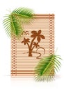 Bamboo mat tropic palm