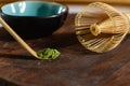 Bamboo matcha spoon for brewing Japanese tea.