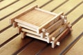 Bamboo material tea cup sit