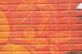 bamboo multicolored board as background, pattern on bamboo board red close up Royalty Free Stock Photo