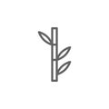 Bamboo outline icon. Elements of Beauty and Cosmetics illustration icon. Signs and symbols can be used for web, logo, mobile app,