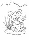 Bamboo Panda coloring pages