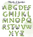 Bamboo And Panda Decorative Letters