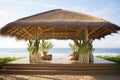 bamboo pavilion for an exotic beach wedding Royalty Free Stock Photo