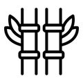 Bamboo plant icon outline vector. Kyoto plant