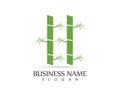 Bamboo plants icon logo vector illusrtration Royalty Free Stock Photo