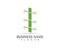 Bamboo plants icon logo vector illusrtration Royalty Free Stock Photo
