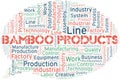 Bamboo Products word cloud create with text only.