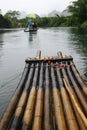 Bamboo Raft Excursion Along Li River Royalty Free Stock Photo