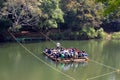 Bamboo Raft ferrying tourists