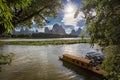 Bamboo raft on Li river Guilin Xingping Town, Fishing Village, Guangxi Royalty Free Stock Photo