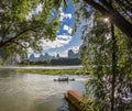 Bamboo raft on Li river Guilin Xingping Town, Fishing Village, Guangxi Royalty Free Stock Photo