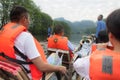 Bamboo raft ride wuyishan china