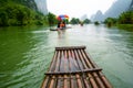 The Bamboo raft on the river