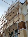 Bamboo scaffolding for construction Royalty Free Stock Photo