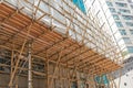 Bamboo Scaffolds Support Royalty Free Stock Photo