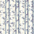 Bamboo seamless japanese pattern. Gray bamboo stems on a light background. Natural texture for fabric Royalty Free Stock Photo