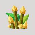 Bamboo Shoots Vegetable Cute Playful Flat Icon by Generative AI