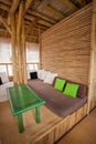 Bamboo sitting area Royalty Free Stock Photo