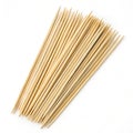Bamboo skewers bunches isolated on transparent background