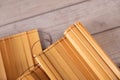 Bamboo slips on the table Royalty Free Stock Photo