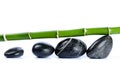 Bamboo and smooth pebbles Royalty Free Stock Photo