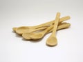 Bamboo spoons. Ecological wooden spoons. Kitchen utensils. Caring for the planet. Elements of renewable, natural and ecological ma